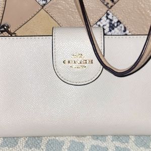 Coach Cream & khaki wallet wrislet